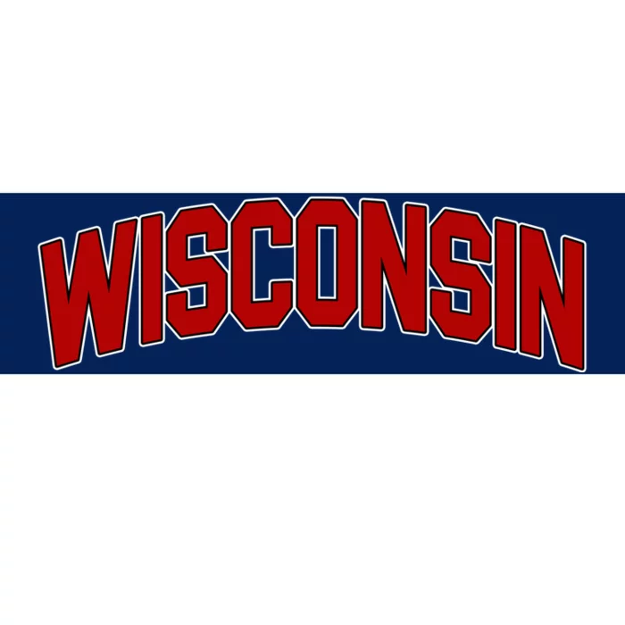 Wisconsin Retro State Bumper Sticker