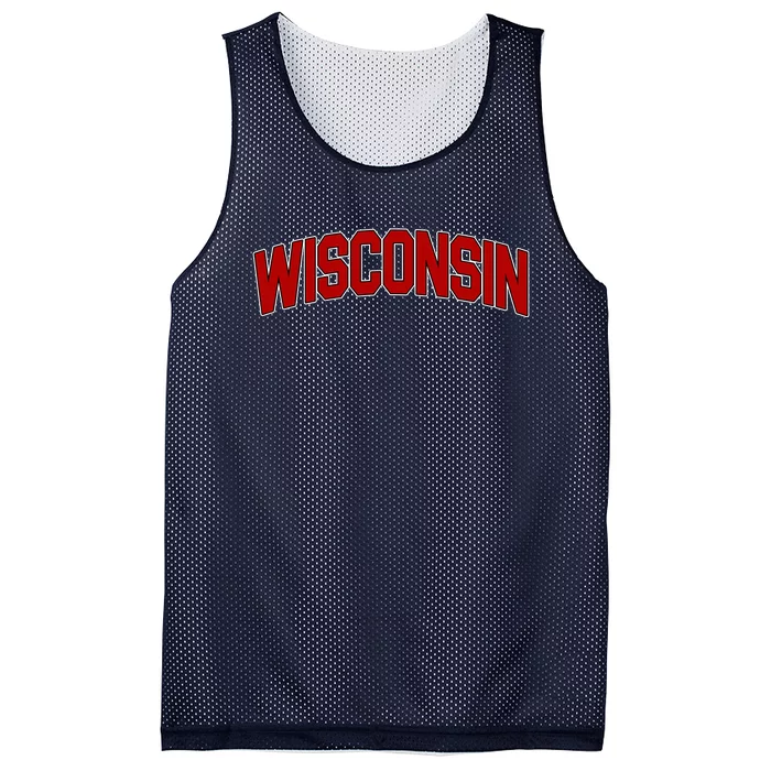 Wisconsin Retro State Mesh Reversible Basketball Jersey Tank