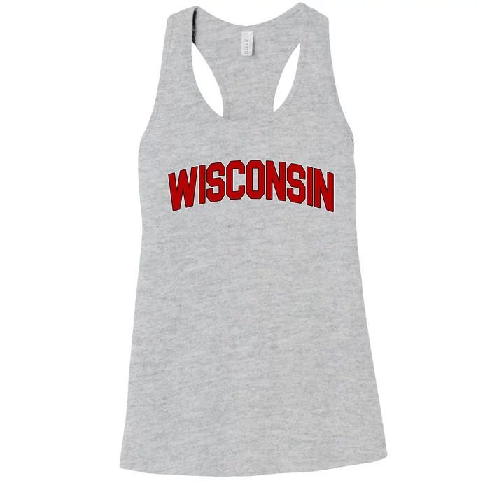 Wisconsin Retro State Women's Racerback Tank