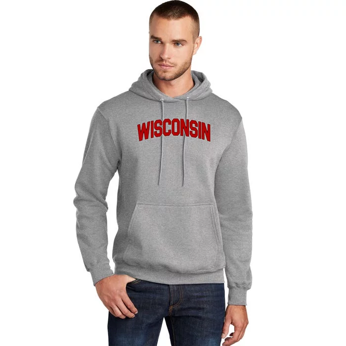 Wisconsin Retro State Tall Hoodie