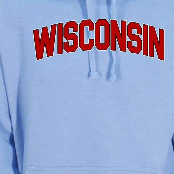 Wisconsin Retro State Unisex Surf Hoodie