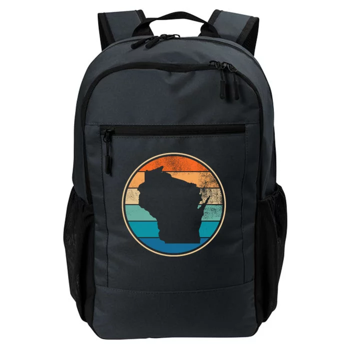 Wisconsin Retro Sunset State Daily Commute Backpack