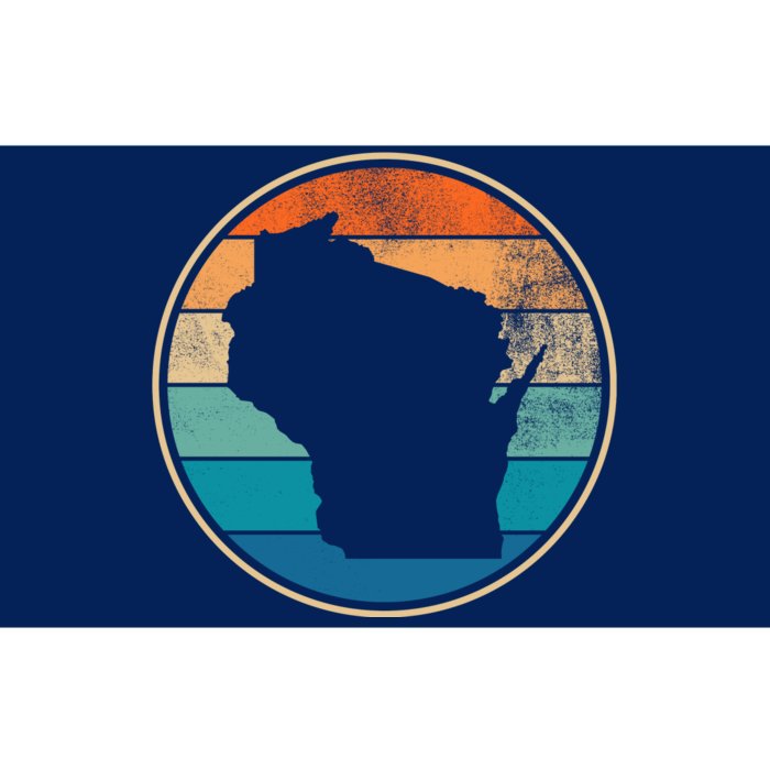 Wisconsin Retro Sunset State Bumper Sticker