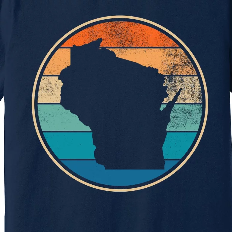 Wisconsin Retro Sunset State Premium T-Shirt