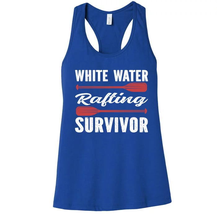 Whitewater Rafting Survivor White Water Rafting Gift Women's Racerback Tank