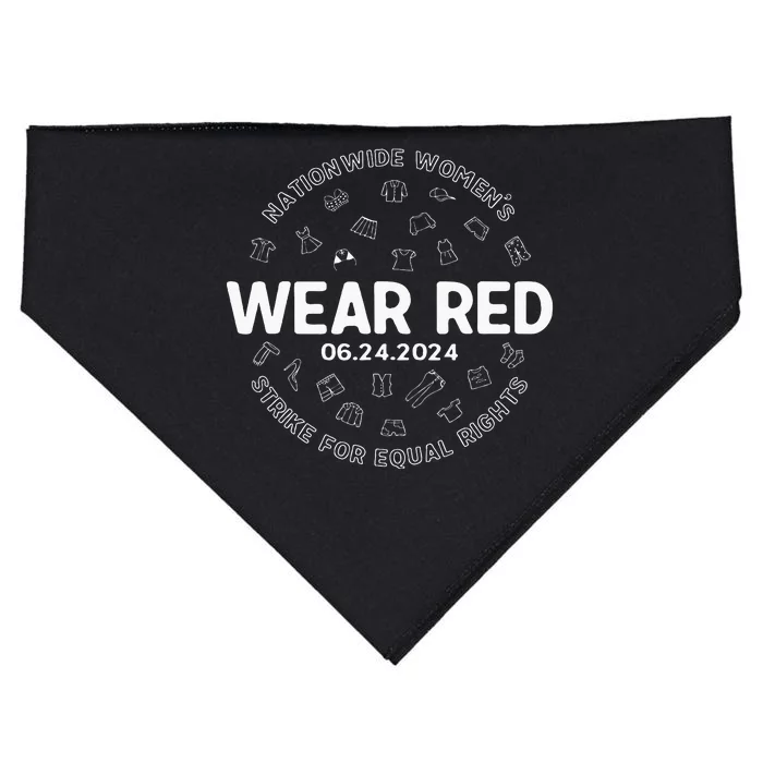 Wear Red Strike For Equality Rights Pro Feminist USA-Made Doggie Bandana