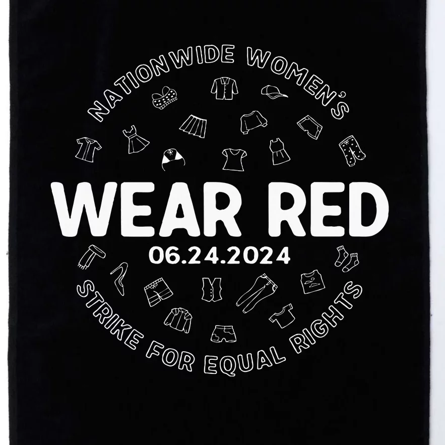 Wear Red Strike For Equality Rights Pro Feminist Platinum Collection Golf Towel