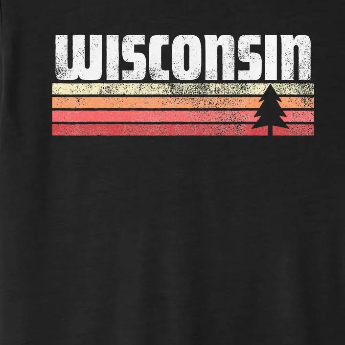 Wisconsin Retro Style 70s 80s 90s Home Gift ChromaSoft Performance T-Shirt