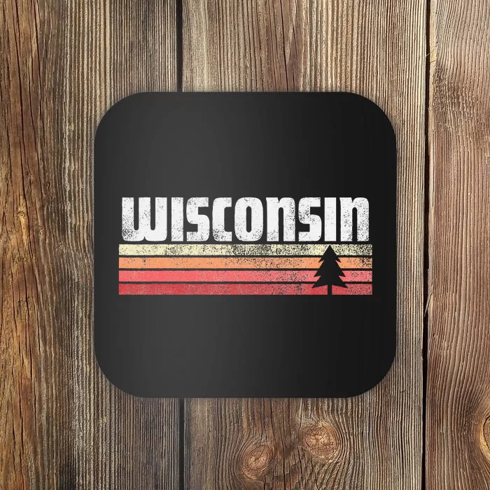 Wisconsin Retro Style 70s 80s 90s Home Gift Coaster