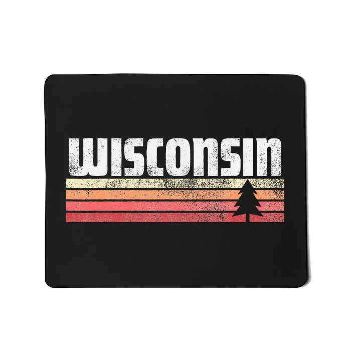 Wisconsin Retro Style 70s 80s 90s Home Gift Mousepad