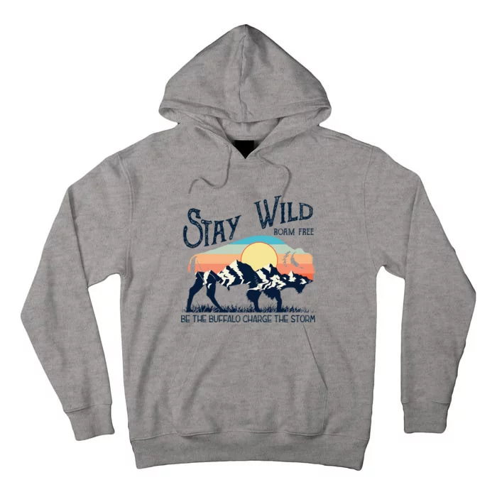 W4mx Retro Stay Wild Roam Free The Buffalo Charge The Storm Tall Hoodie