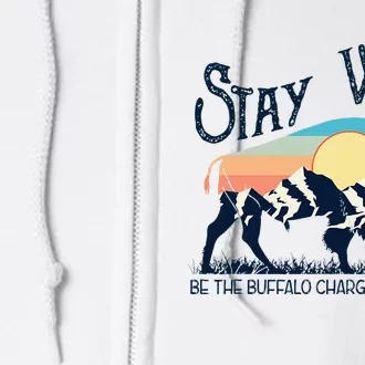 W4mx Retro Stay Wild Roam Free The Buffalo Charge The Storm Full Zip Hoodie