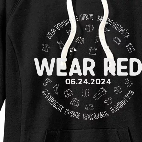 Wear Red Strike For Equality Rights Pro Feminist Women's Fleece Hoodie