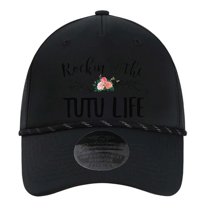 Womens Rockin' The Tutu Life Floral Decoration Grandma Performance The Dyno Cap