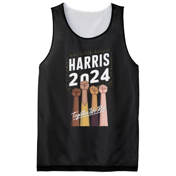 We Rise Together Kamala Harris Multi Cultural Mesh Reversible Basketball Jersey Tank