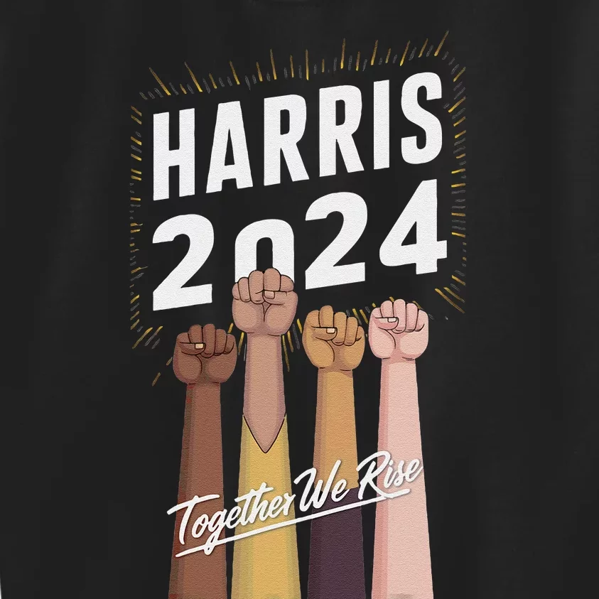 We Rise Together Kamala Harris Multi Cultural Kids Sweatshirt