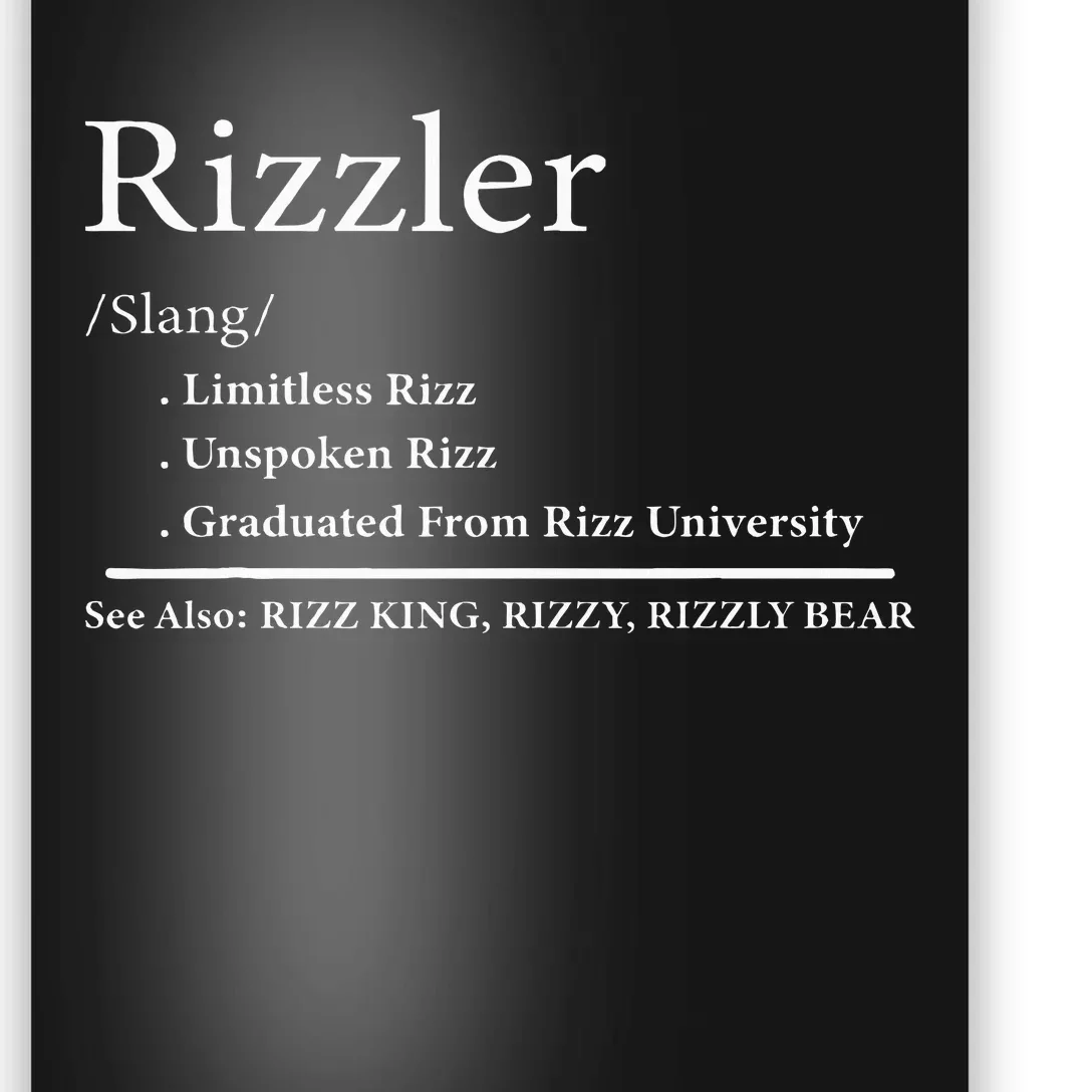 W Rizz The Rizzler Definition Funny Meme Quote Saying Poster