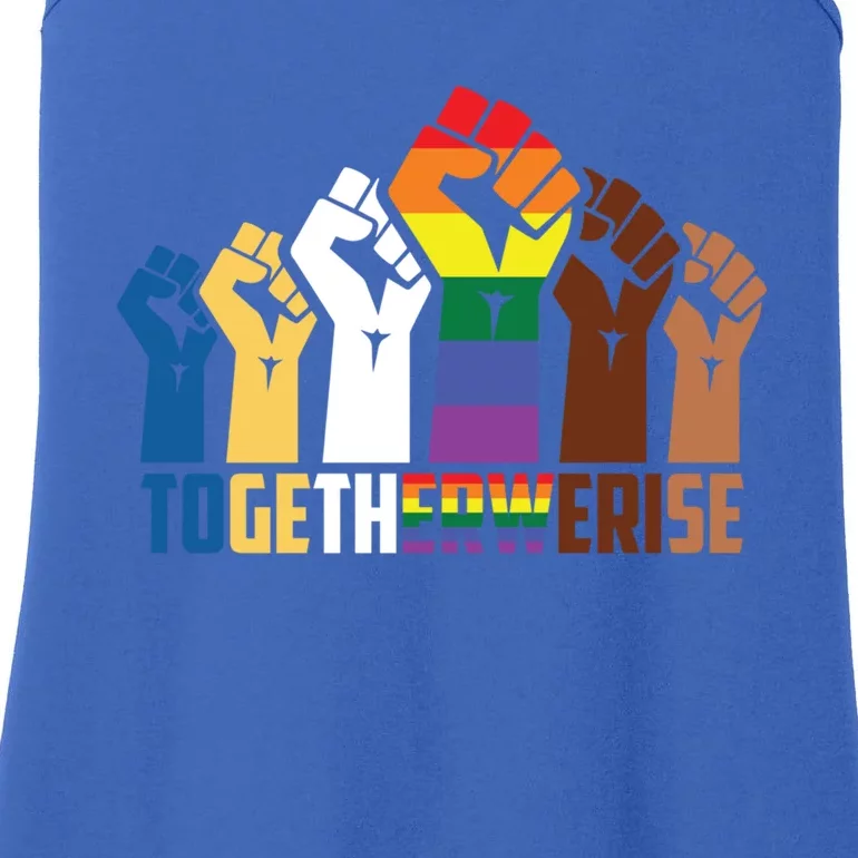 We Rise Together Equality Social Justice Design Gift Ladies Essential Tank