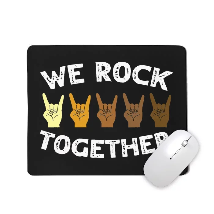 We Rock Together Rocker Skeleton Hand Mousepad