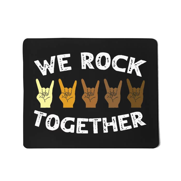 We Rock Together Rocker Skeleton Hand Mousepad