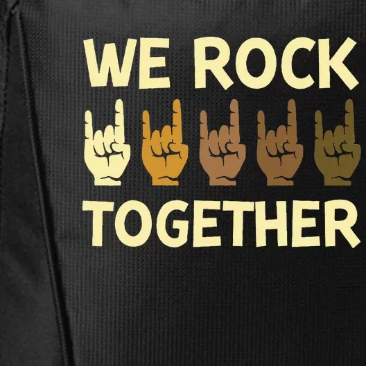 We Rock Together Hands Rock Lovers City Backpack