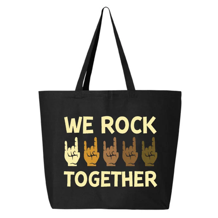 We Rock Together Hands Rock Lovers 25L Jumbo Tote