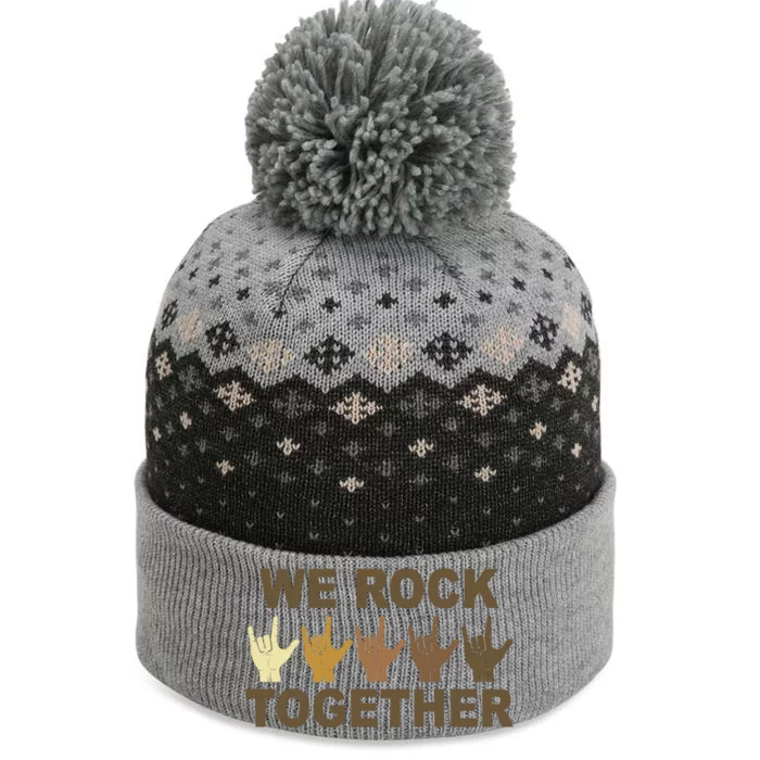 We Rock Together Equality The Baniff Cuffed Pom Beanie