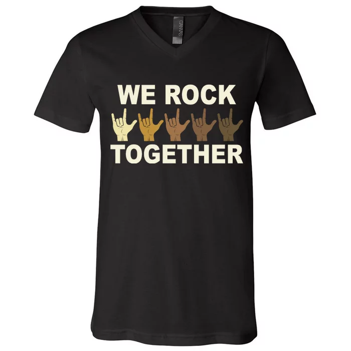 We Rock Together Equality V-Neck T-Shirt