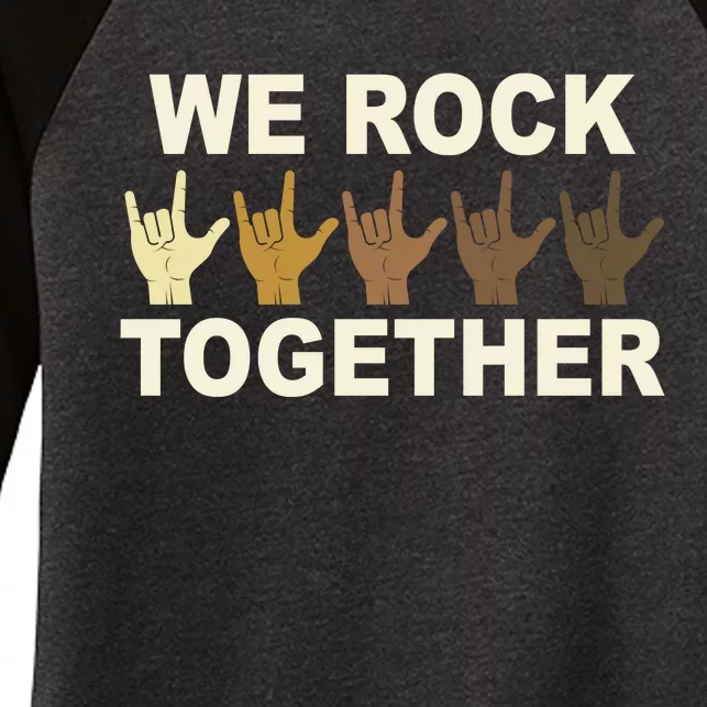 We Rock Together Equality Women's Tri-Blend 3/4-Sleeve Raglan Shirt