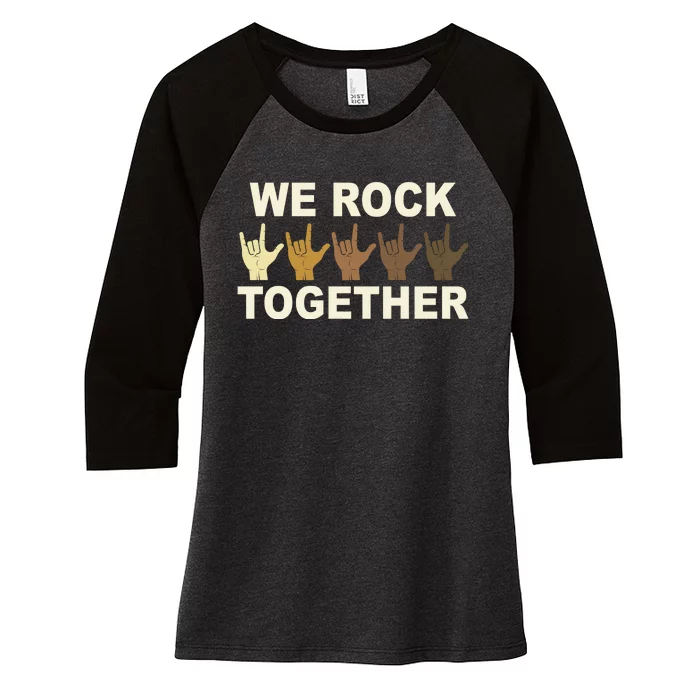 We Rock Together Equality Women's Tri-Blend 3/4-Sleeve Raglan Shirt