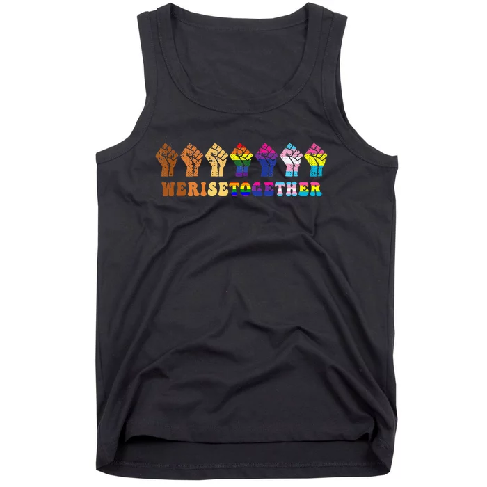 We Rise Together Lgbt Q Pride Social Justice Equality Ally Tank Top