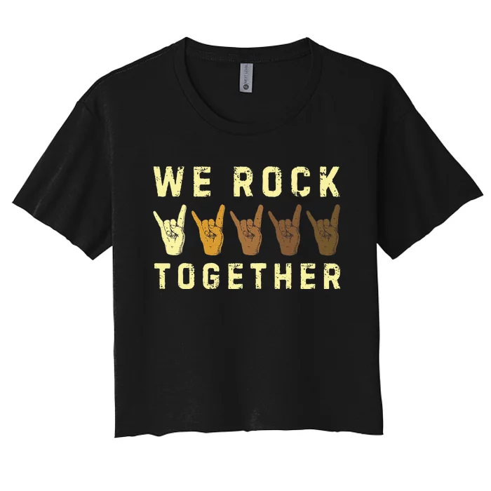 We Rock Together Women's Crop Top Tee