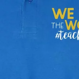 We Run The World #Teacherlife Gift Softstyle Adult Sport Polo