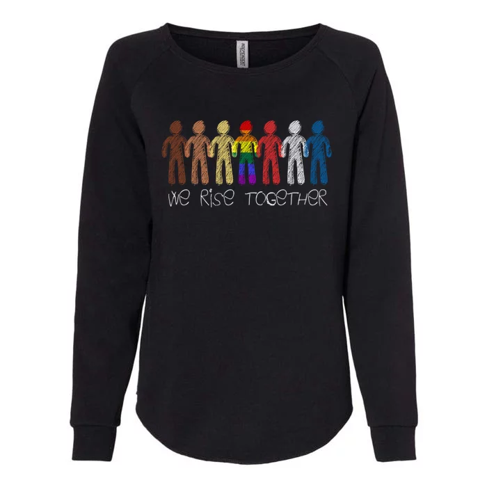 We Rise Together Against Racism For Equality Social Justice Cute Gift Womens California Wash Sweatshirt