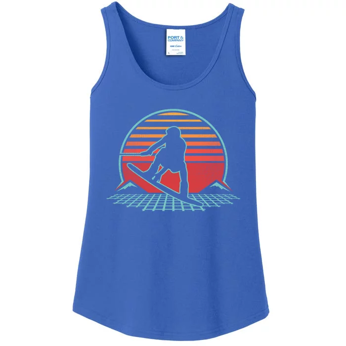 Wakeboard Retro Vintage 80s Style Wakeboarding Gift Cute Gift Ladies Essential Tank