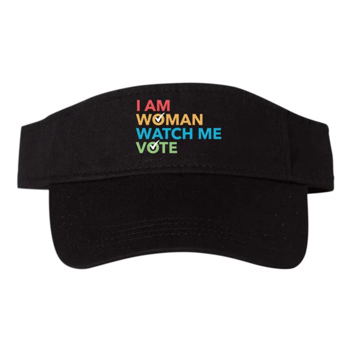 Woman Right Vote I Am Woman Watch Me Vote Valucap Bio-Washed Visor