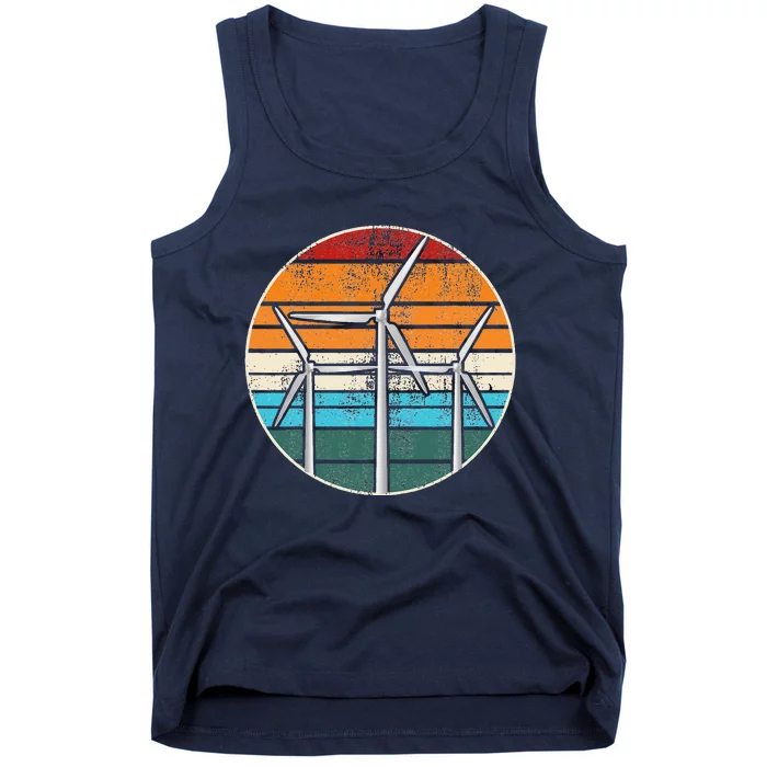 Windmill Retro Vintage Climate Change Earth Day Tank Top