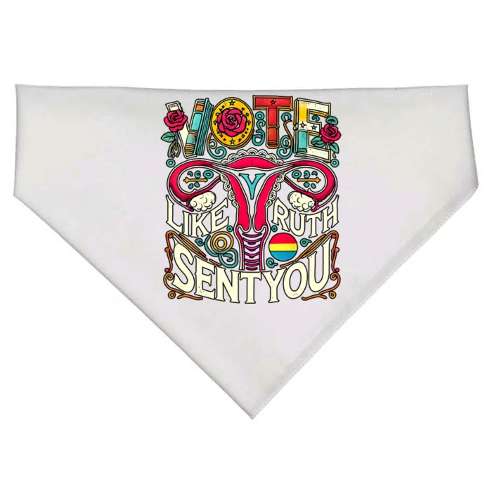 Women Right’S Vote Like Ruth Sent You Rbg Ruth Bader Ginsburg USA-Made Doggie Bandana