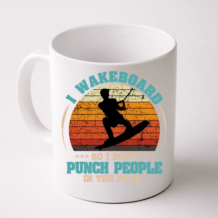 Wakeboarding Retro Vintage Wakeboard Wakesurfing Water Sport Front & Back Coffee Mug