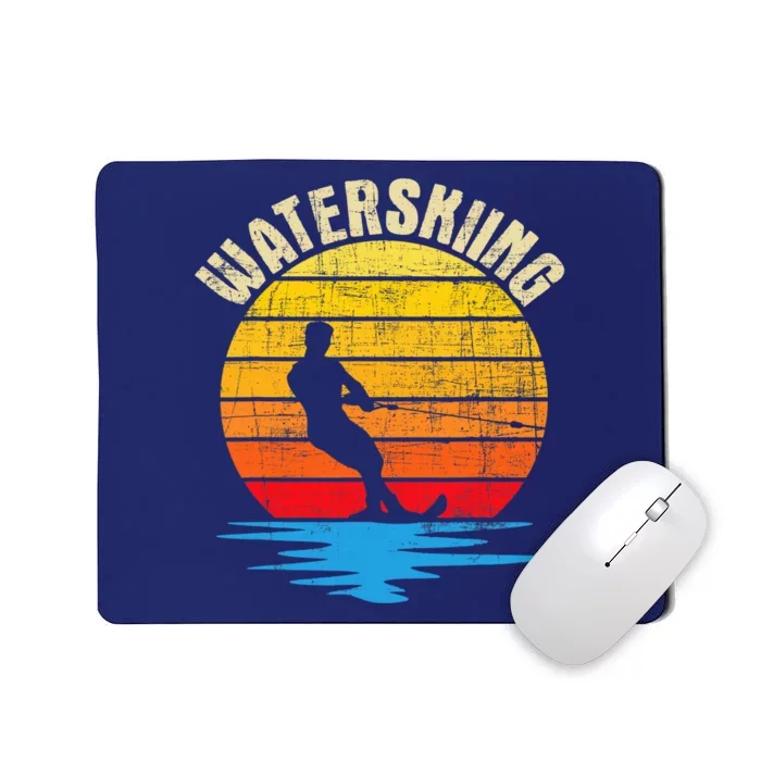 Waterskiing Retro Water Ski Waterskier Watersports Mousepad