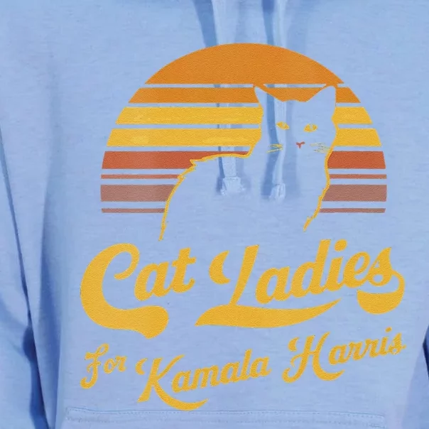 Women Retro Women Kamala Harris Cat Lady Gift Unisex Surf Hoodie