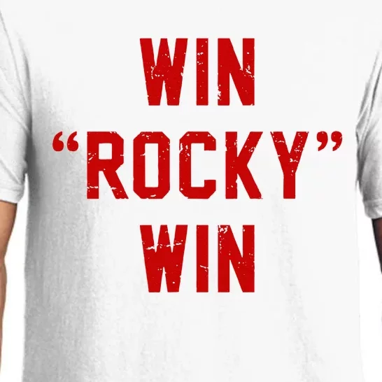 Win Rocky Win Pre Distessed Font Pajama Set