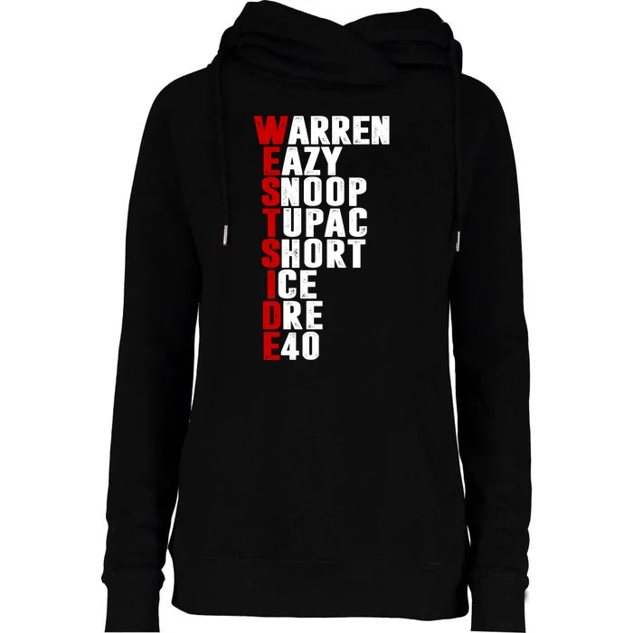 Westside Rappers Womens Funnel Neck Pullover Hood