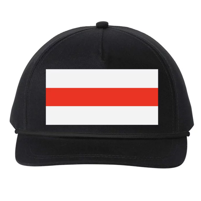 White Red White Flag Gift Snapback Five-Panel Rope Hat