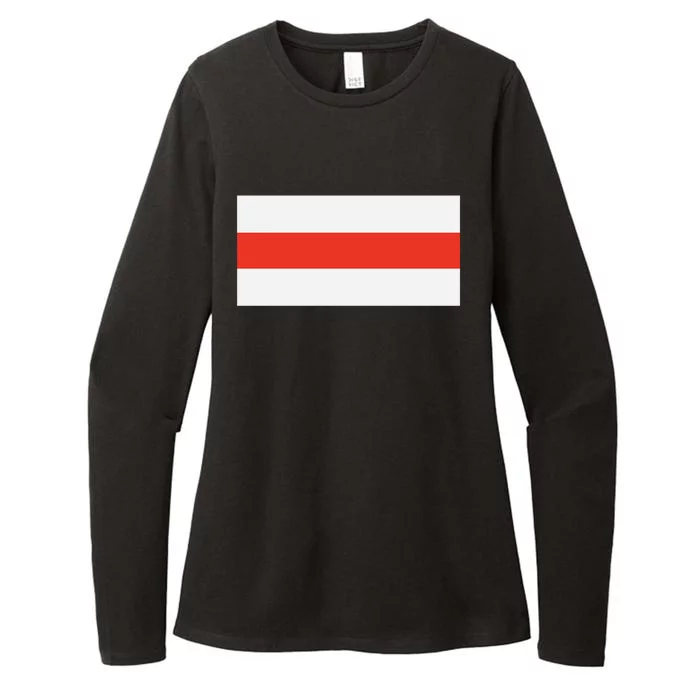 White Red White Flag Gift Womens CVC Long Sleeve Shirt