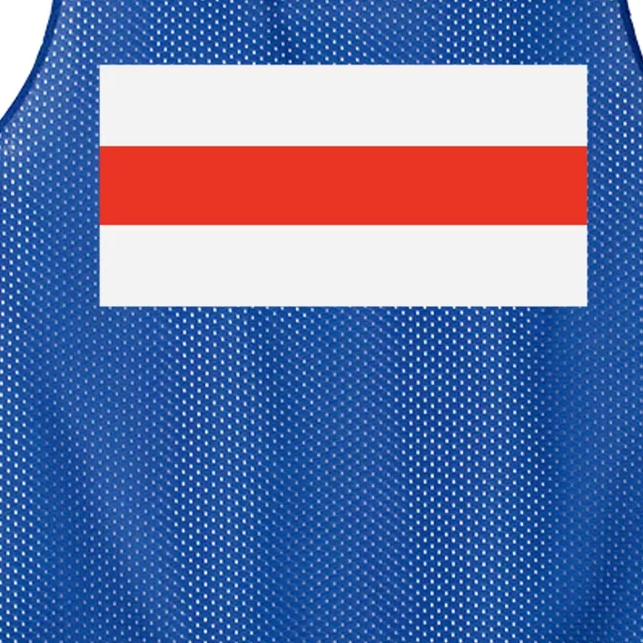 White Red White Flag Gift Mesh Reversible Basketball Jersey Tank