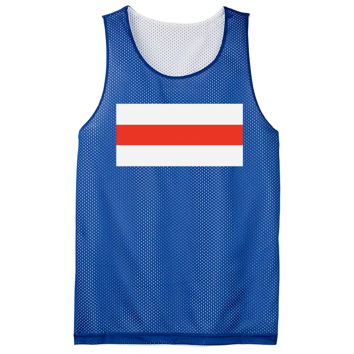 White Red White Flag Gift Mesh Reversible Basketball Jersey Tank