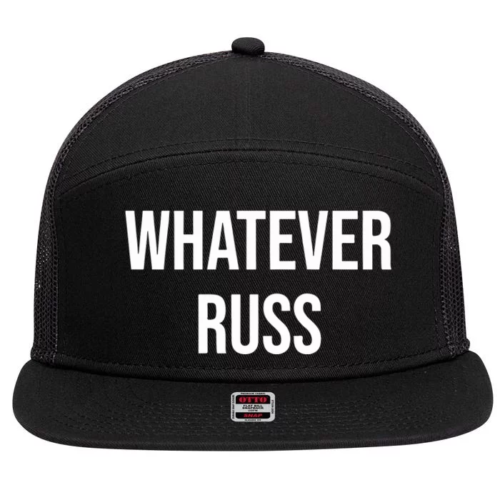 Whatever Russ 7 Panel Mesh Trucker Snapback Hat