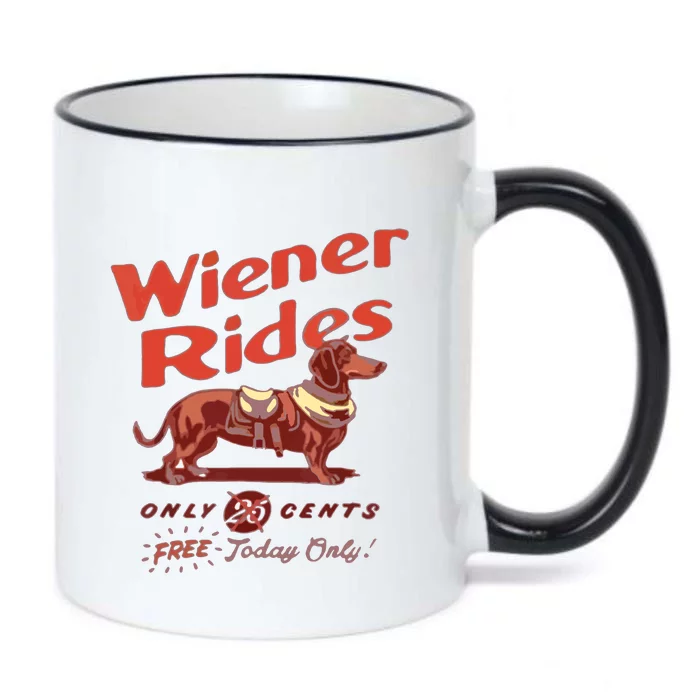 Wiener Rides Wiener Rides Black Color Changing Mug