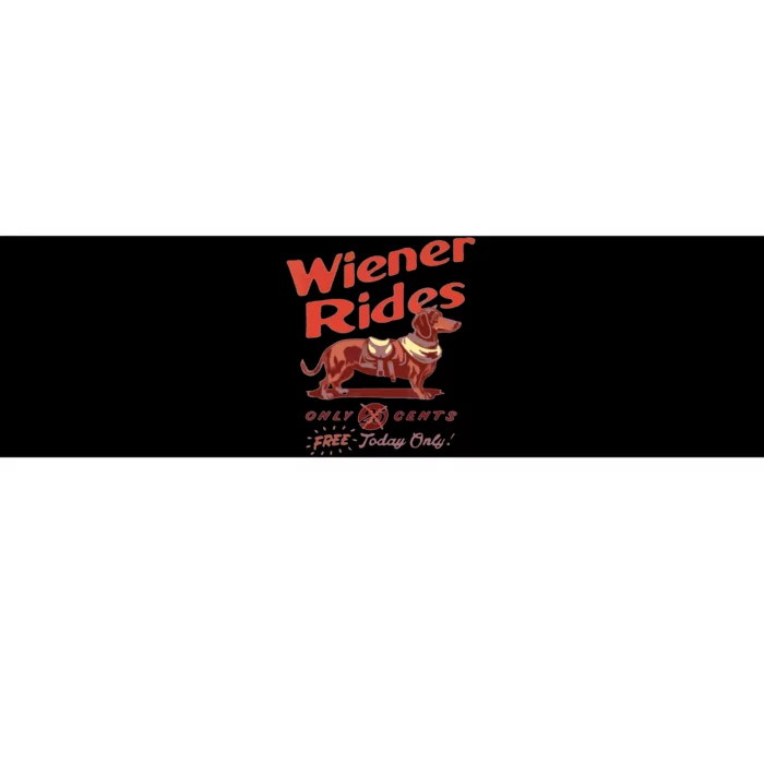 Wiener Rides Wiener Rides Bumper Sticker